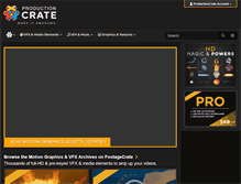 Tablet Screenshot of productioncrate.com